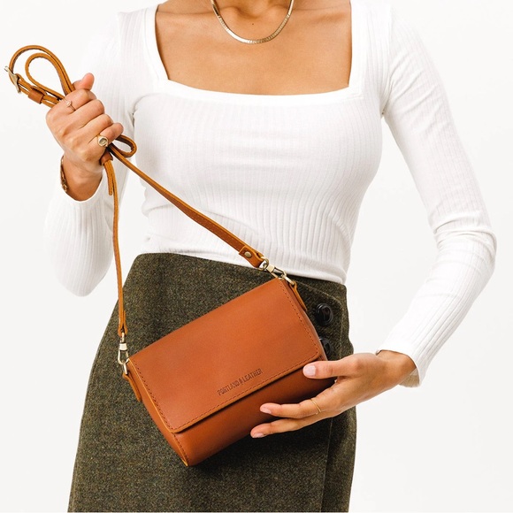 Portland Leather - Metro Mini Crossbody in Havana - Picture 6 of 7
